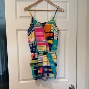 Aqua Multicolor Striped Top
